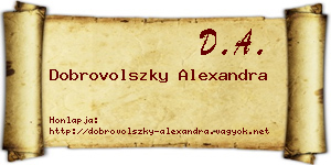 Dobrovolszky Alexandra névjegykártya